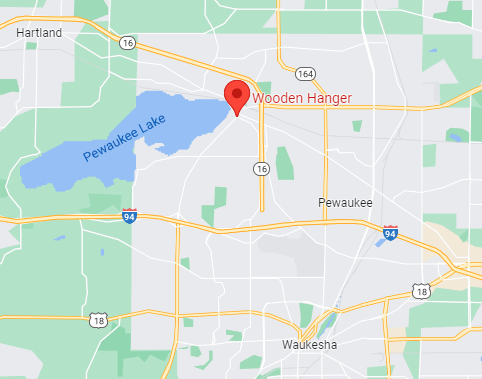 Map of Wooden Hanger Consignment Shop in Pewaukee, WI